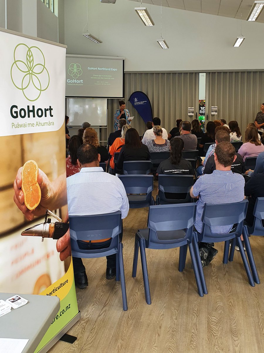 HortNZ's tweet photo. The @GoHortNZ Northland Expo is underway!
More than 50 of Northland's horticultural industry leaders have come together to discuss seasonal and permanent labour needs, and find solutions. #OpportunityGrowsHere #GoHorticulture https://t.co/CFVSfSHVWj