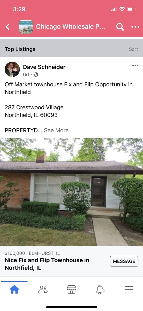 4. I Advertised those houses for a higher price to ppl who flip homes. They’re always looking for deals. I had deals. I decided to market them on Facebook and IGCost - $0 + effort (Facebook groups, twitter, IG)