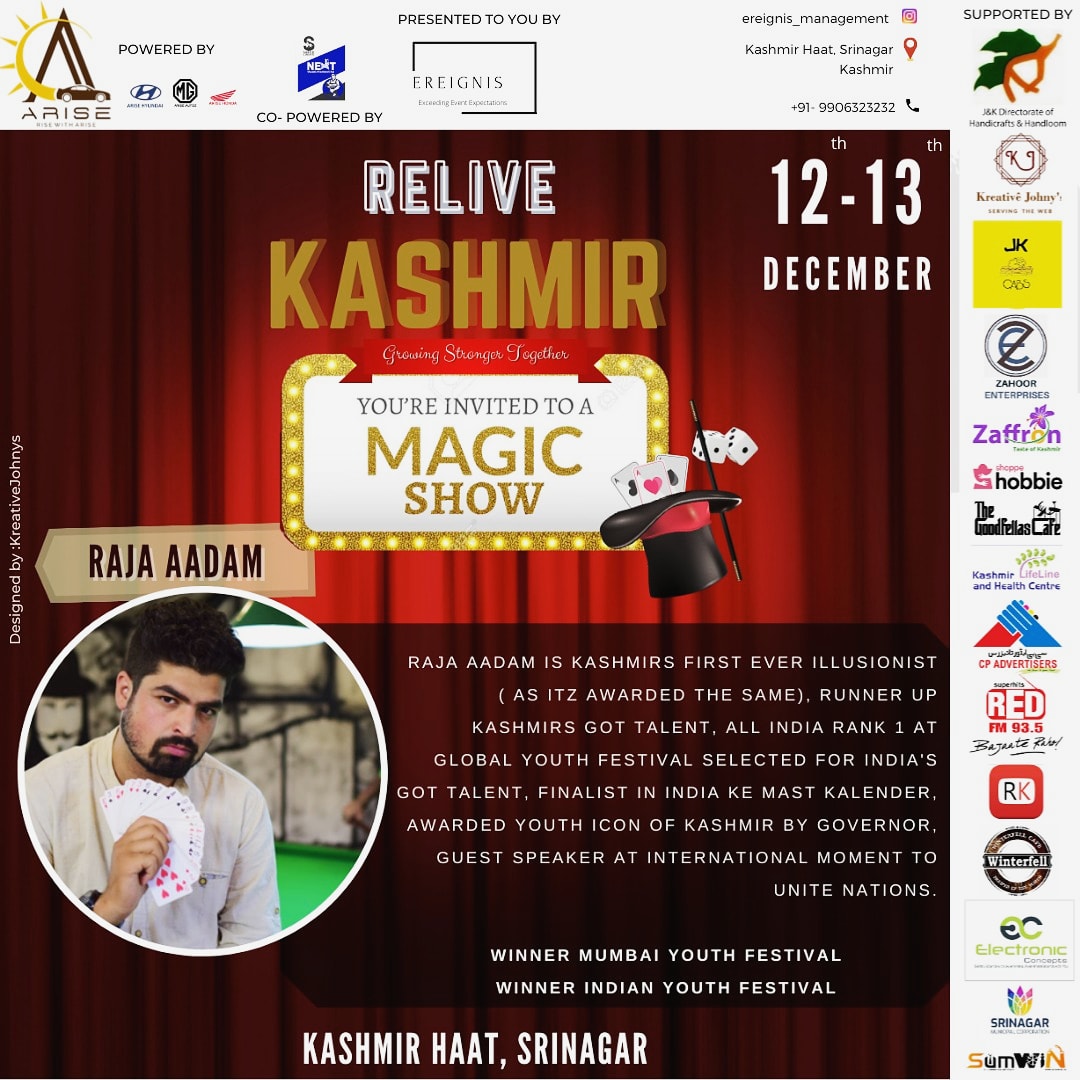 Lets Read Minds or Hypnotise people...???
13 Dec Kashmir hatt
See u all there....!!!
@EreignisM 
#Kashmir #event #lovelive #fun #DiljitDestroysKangana #Srinagar #Khalistan #16DaysOfActivism