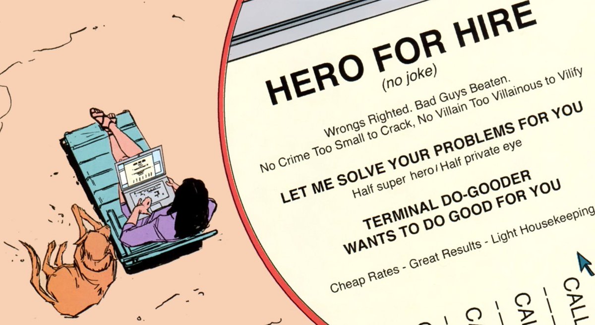 — after getting cut off by her father, kate decides to open up her own business and become a hero for hire.