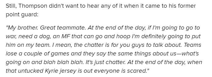 Kyrie Irving being a terrible teammate, a thread: