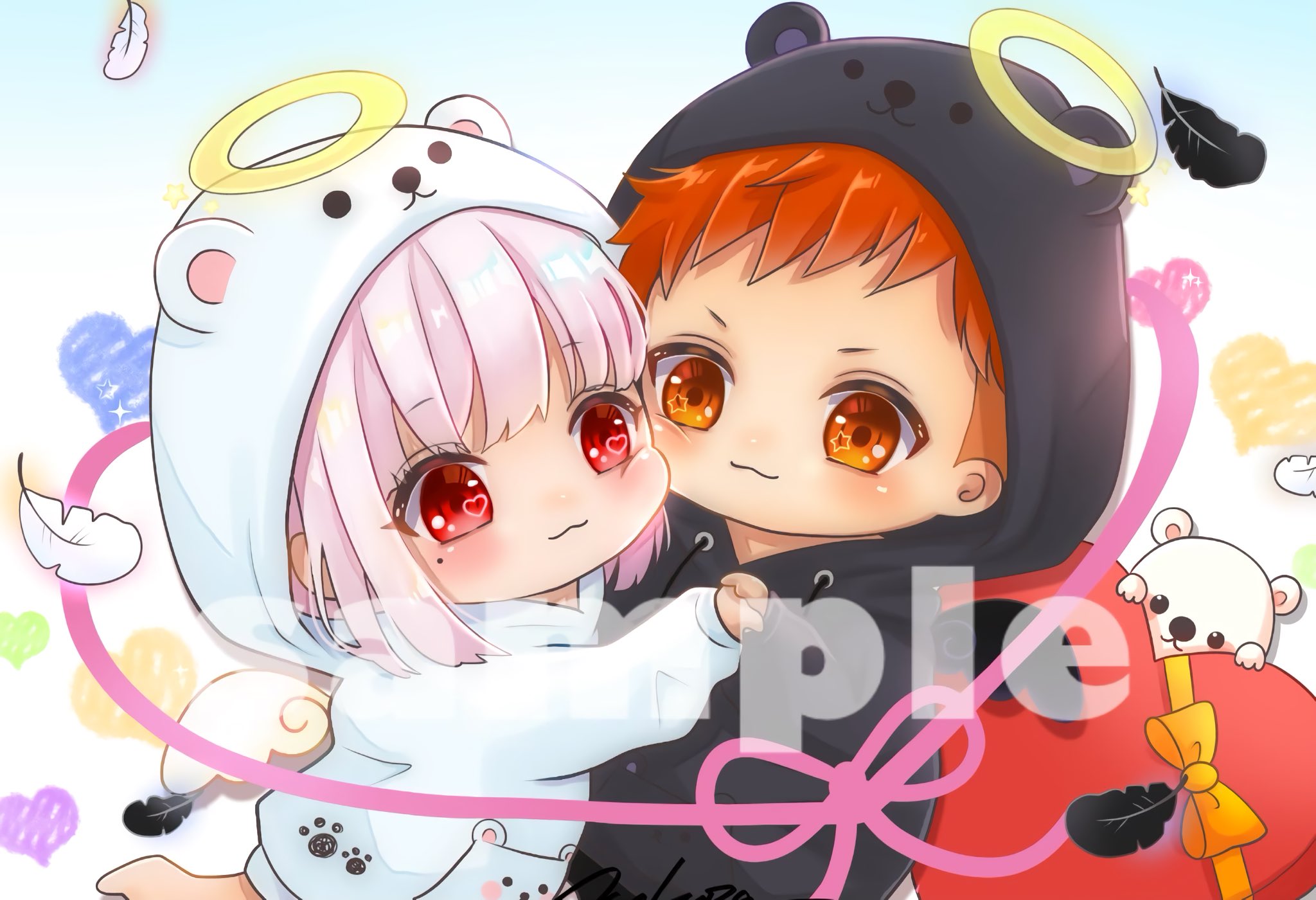 Sakura 天使 黒天使 しろくま バレンタインが記念日のカップルさんのイラスト ご依頼ありがとうございました カップルイラスト ペアイラスト イラスト依頼 T Co Xectvwlzvx Twitter