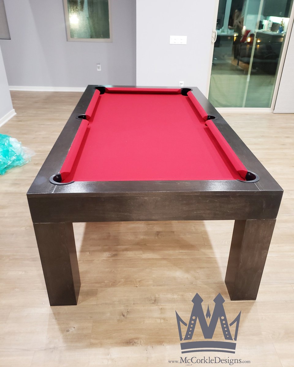 McCorkleDesigns's tweet photo. #8ft #ConTessa #style #pooltable #billiards🎱 #game #custom #company #All #burgundy #felt &amp; #Carbon #Grey #finish #design #furniture #homedecor #modern #contemporary #steampunk #wood #company #penthouse #suite #studiolife #events #production #customfurniture  #california https://t.co/SvV8t1UNu3