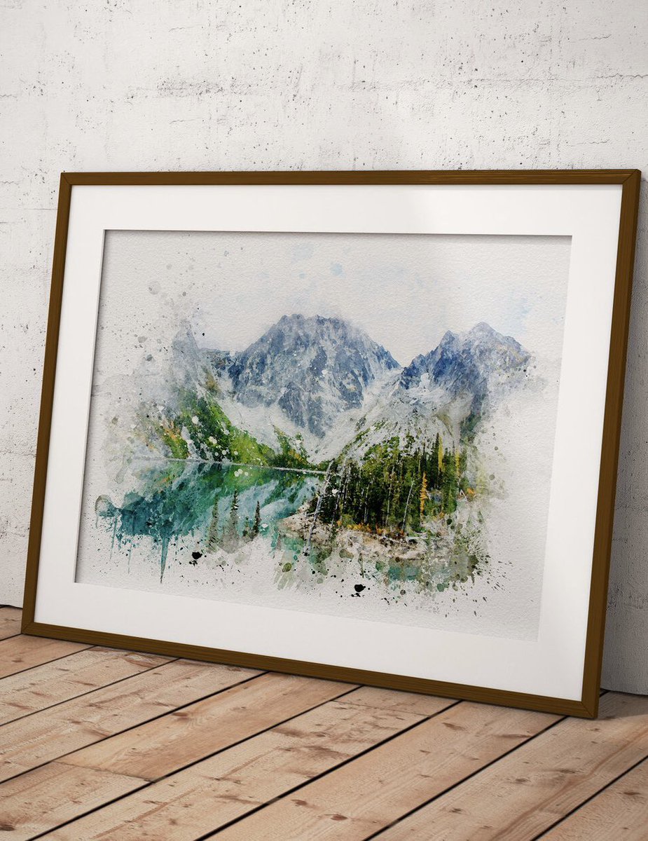 beyond_thebrush's tweet photo. Can’t believe I only have 2 prints of this Alpine Lakes paints left😱 12x18” $125 shipped!! (Usually $160) DM to claim🙏🏽🙏🏽 https://t.co/ohNzkIMcpM