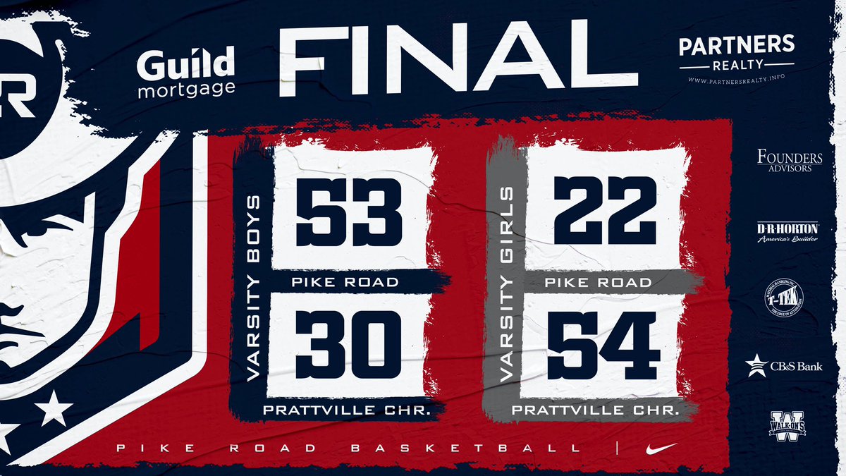 Final scores from today’s games against PCA! #pikeroadhoops
