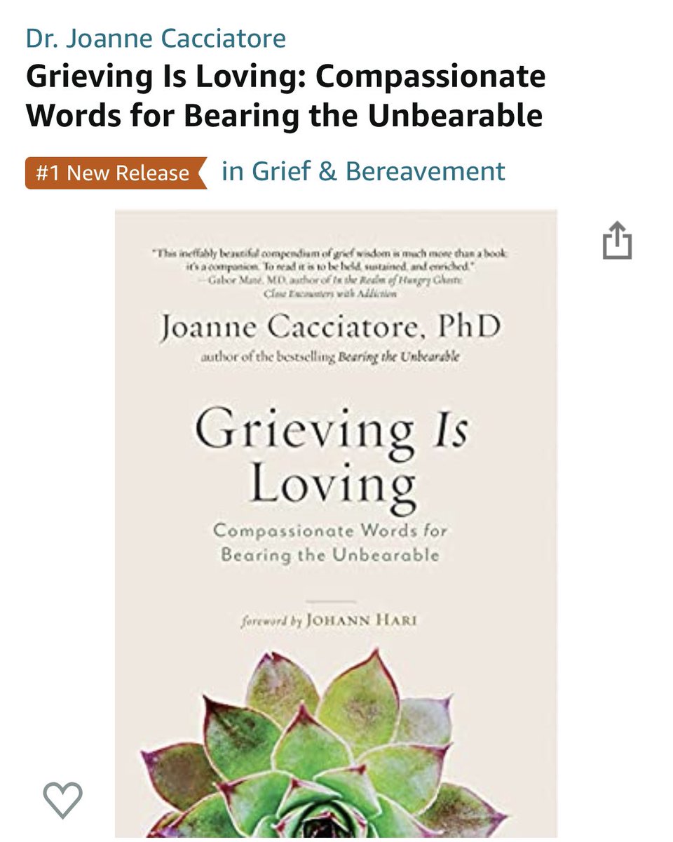 I am so grateful to all of you. This already it hit #1 new release in G&B. All proceeds from this little book of grief-focused contemplations will go toward Selah Carefarm for our grieving families and rescued animals. So many thanks. So many many many thanks. @johannhari101