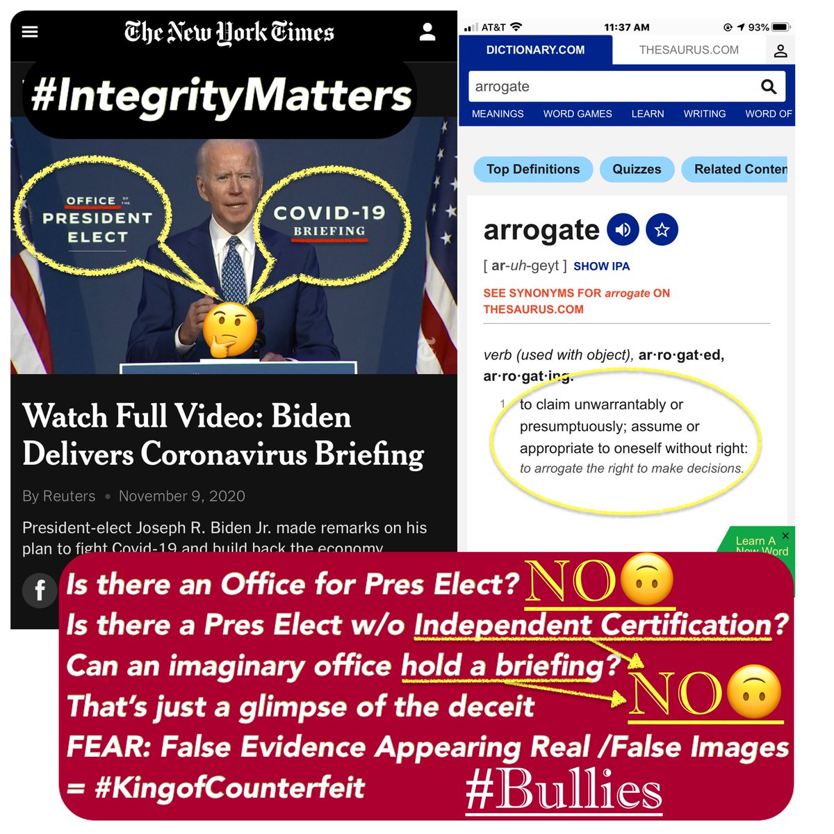 OpenOurEyesYHVH's tweet photo. @realTrumpForce COVID, USED TO TAKE DOWN THE AMERICAN PEOPLE
#BattleForTheSoulOfTheNation
#BUTGOD #ALMIGHTYGOD #HumanBeings #InHisImage π
>
#KingOfCounterfeit #PseudoScienceReligion #Bullies
#KingJesus π§¬ππππΎ
#CovenantKeeper
#StarOfBethlehem
#DeMaskUsExperience
#ItsGoingToBeBiblical \0/ https://t.co/X4riGMEPo6