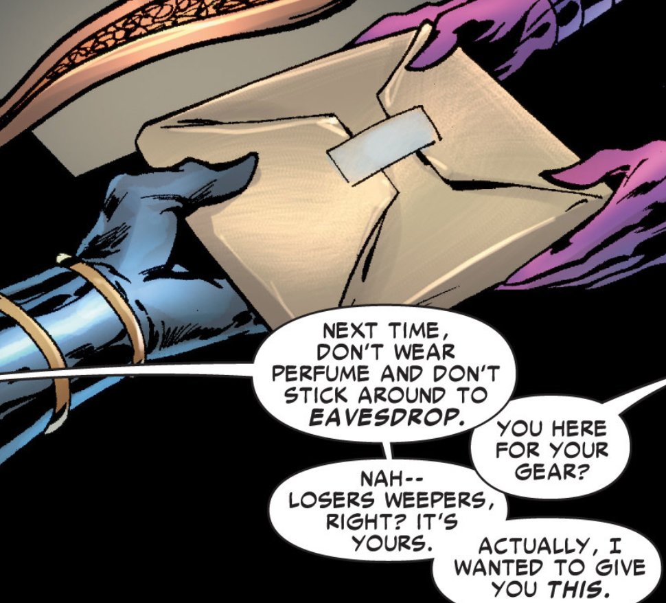 — clint officially gives kate his bow and passes on the legacy.