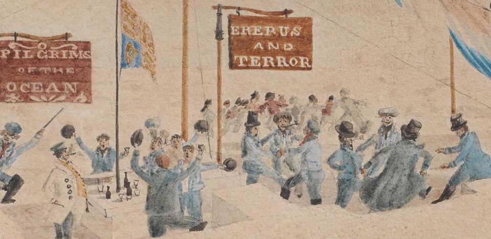 Alright polar Twitter, who wants a New Years party? By which I mean, James Clark Ross’s party in the ice, 1842! Thread below for details.