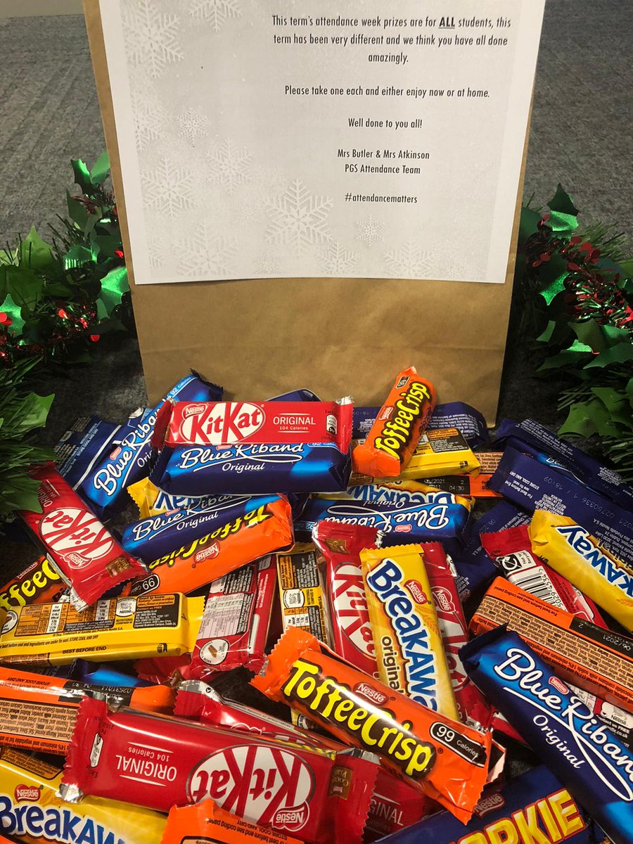 It's Attendance Week <a href="/PGSALC/">Penistone Grammar School</a> and this year we have decided to reward all our students for making it through the hardest term.  We are very #proud of every one of them #AimHigh #PGSAttendanceMatters Here are our prizes in quarantine and the message we sent to each mentor group 👍