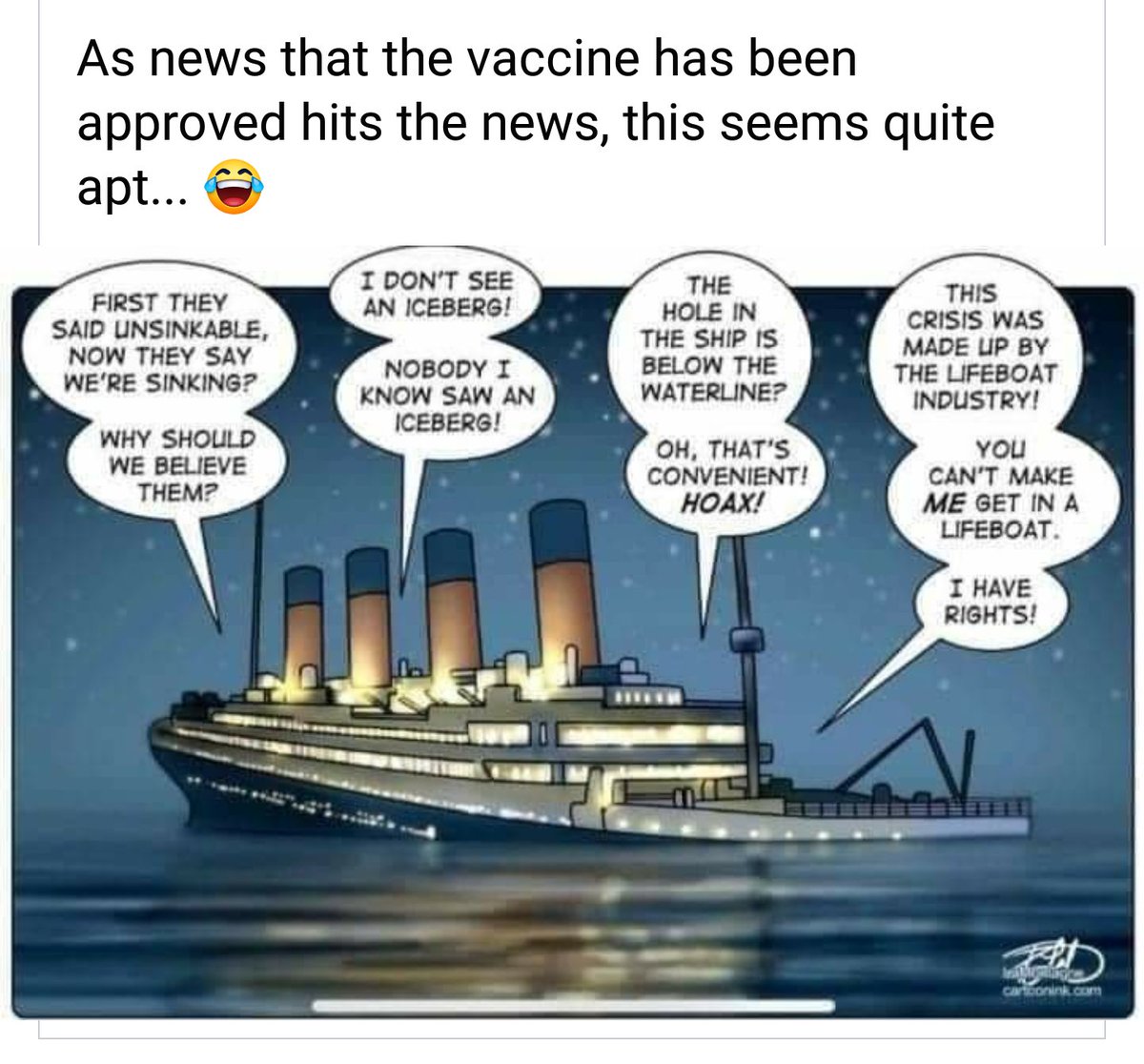 Tyronefield2's tweet photo. Full steam ahead women &amp; children first? https://t.co/tYqYY1IjwP