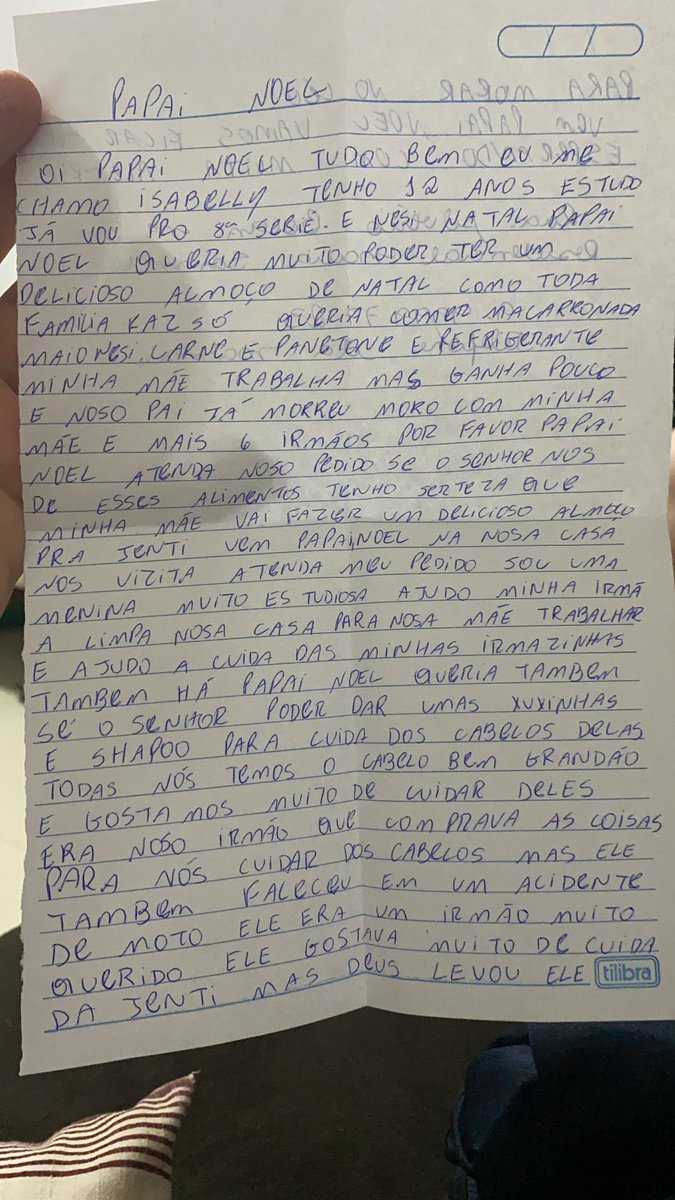 MeninRibeiro's tweet image. Enquanto reclamamos de milhares de coisas, recebo a carta de uma garotinha pedindo de natal um... almoço: macarrão, maionese, carne, panetone e refrigerante

💔