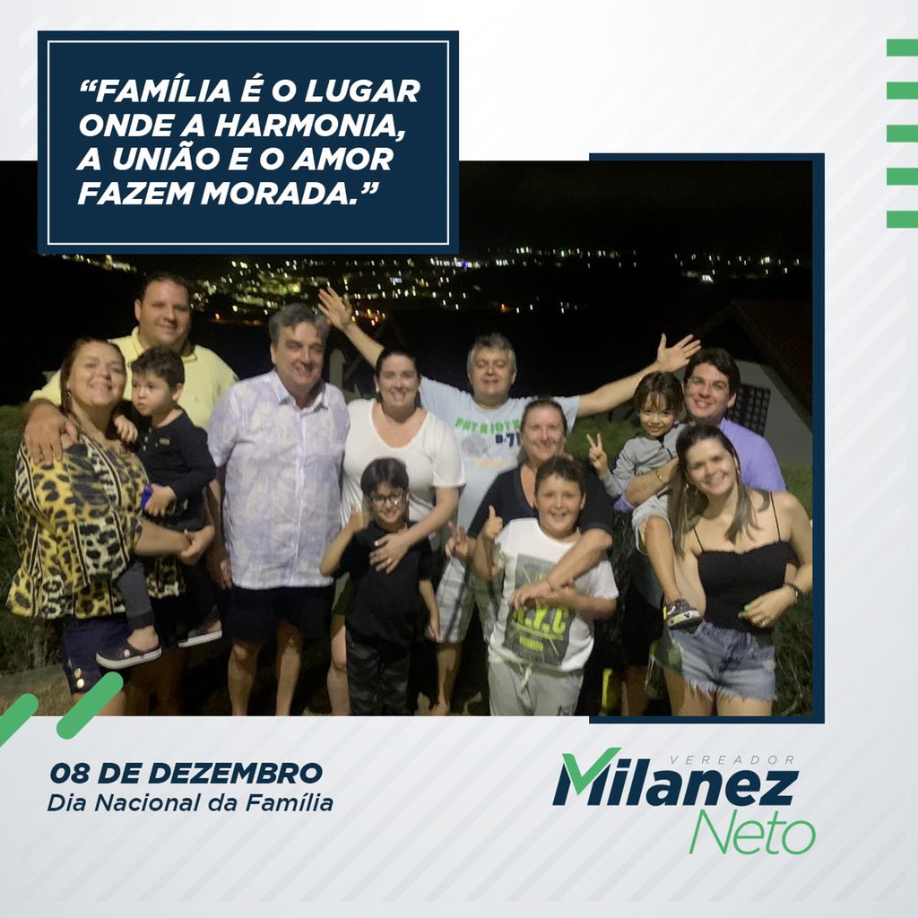 Nossa maior riqueza é nossa família e sem dúvidas é o melhor lugar do mundo. É onde aprendemos valores importantes como amor, união, amizade e respeito. Sou muito feliz e grato a Deus por Ele ter me presenteado com uma família tão linda e unida. Desejo um Feliz dia da Família!