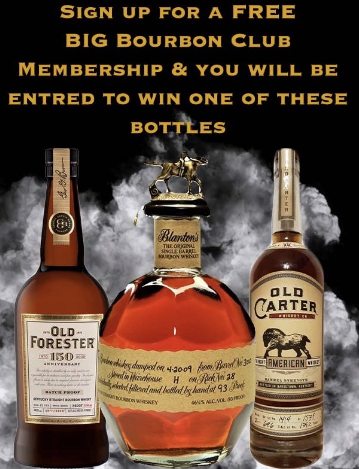 It's free and will only take 2 minutes. First of three drawings is this Sunday night, December 13. Join at BIGbourbonclub.com. The world's first virtual Bourbon Club!!!
