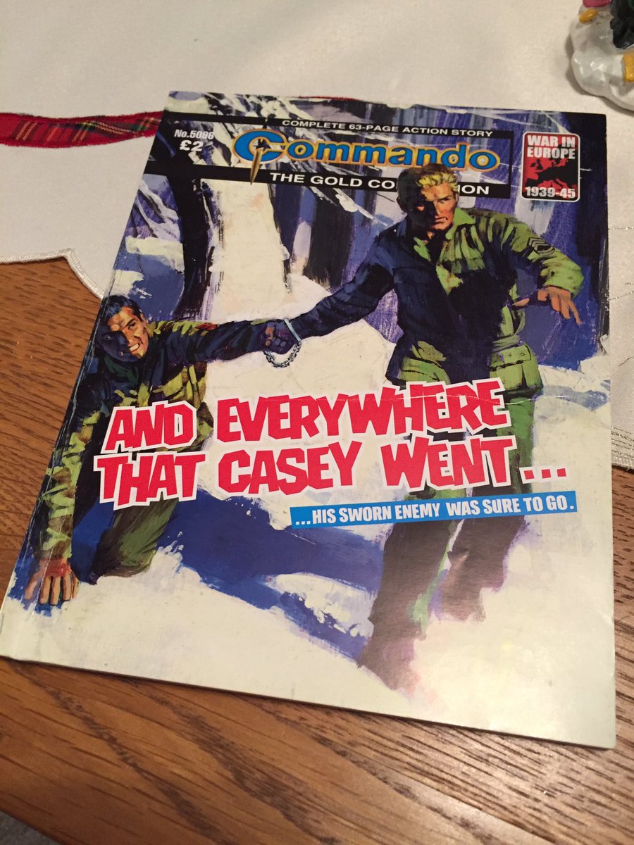 Christmas Comics Day 08 - COMMANDO #5096 “And Everywhere That Casey Went...”Written by Gerry Finlay-Day, drawn by Aguilar, cover by Penalva - given how long Commando has been going Christmas stories are rather thin on the ground. This one isn’t very festive, but there is snow...