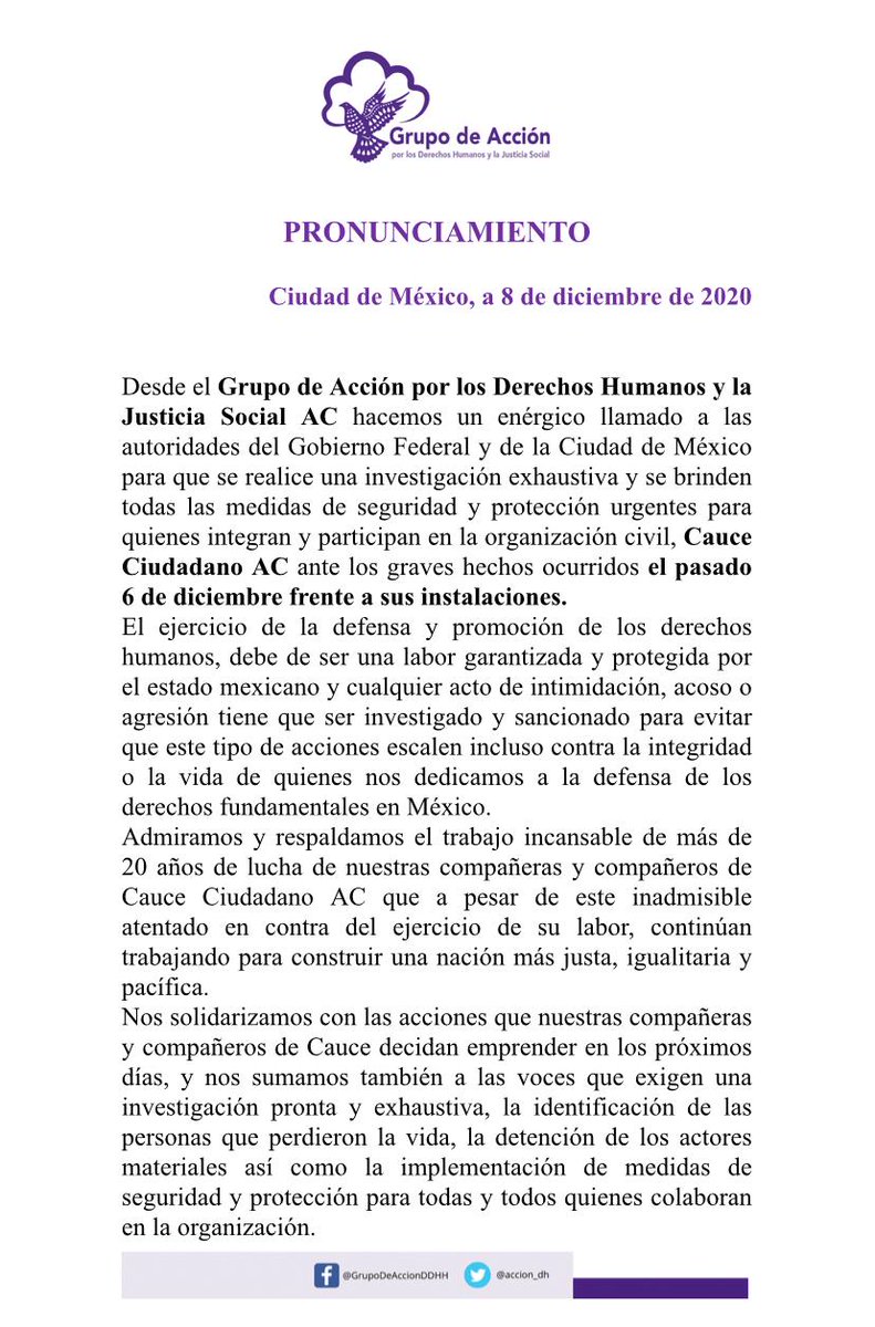 Grupo de Acción por los DDHH y la Justicia Social tweet media