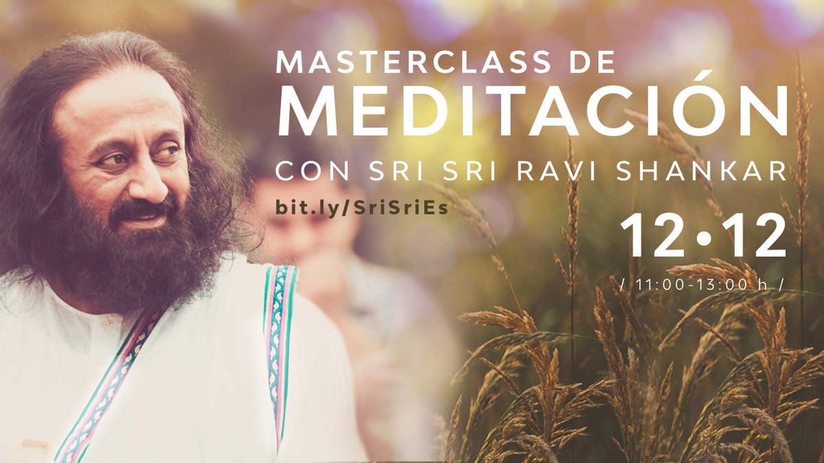 IndiainSpain's tweet photo. 12 de diciembre, 2020, #SriSriRaviShankar impartirá por primera vez en España una
Masterclass online de meditación dirigida tanto a quienes no han meditado nunca, como a quienes
tienen ya una práctica consolidada de meditación.
@ArtofLivingYoga 
https://t.co/KGJB4JmPmX https://t.co/EVNrjaX8VS