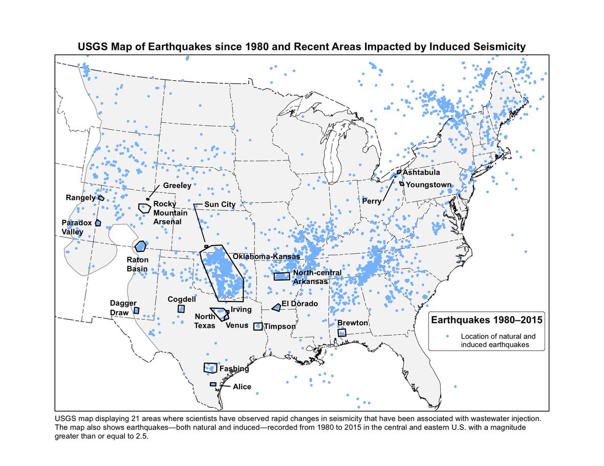 If you're in a Central or Eastern state in the U.S., you probably once thought earthquakes didn't happen near you. However, starting about 10 years ago you may have noticed more earthquakes than ever before. But why?