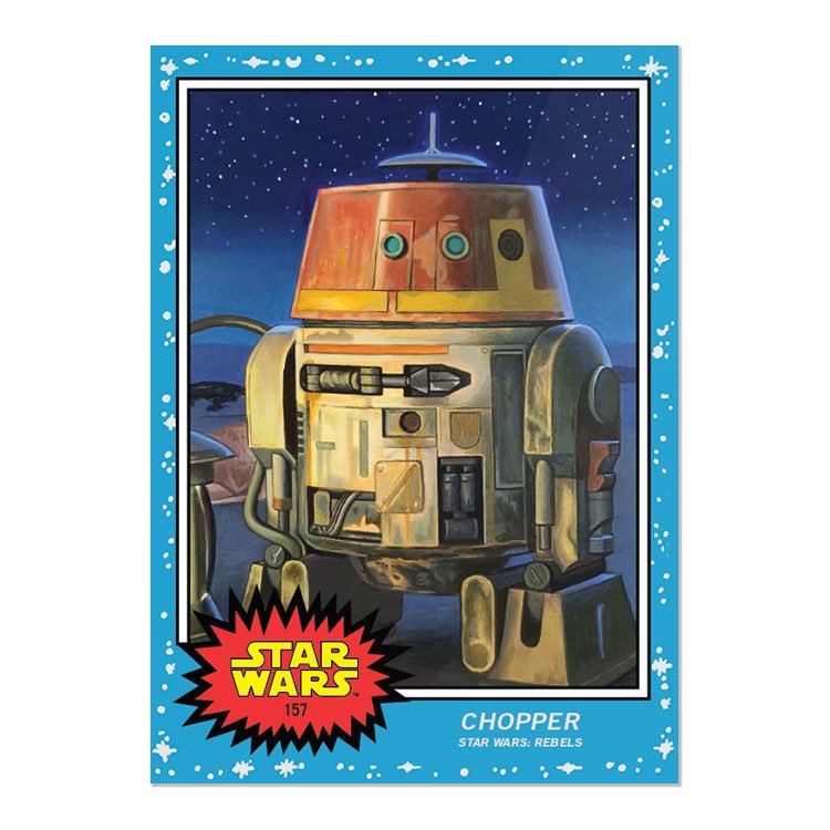 rebelbasecard's tweet photo. I’m sure Toro would have had a tough time keeping Chopper in check, but the two new @roguetrader58 cards done for #TheLivingSet for @topps make a fine pair this week. Both available now for one week. https://t.co/p9CxNfEwMh https://t.co/y0uhYvmjbF