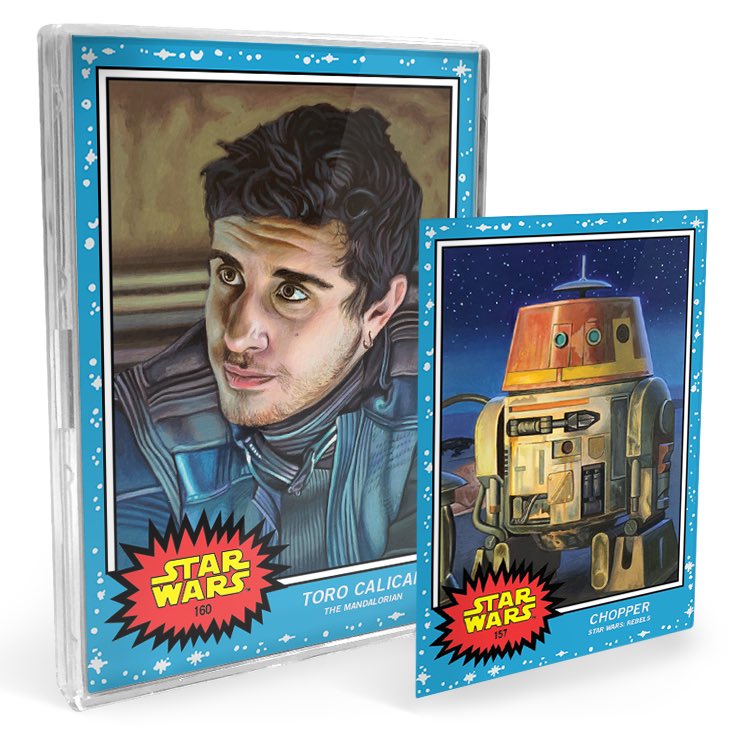 rebelbasecard's tweet photo. I’m sure Toro would have had a tough time keeping Chopper in check, but the two new @roguetrader58 cards done for #TheLivingSet for @topps make a fine pair this week. Both available now for one week. https://t.co/p9CxNfEwMh https://t.co/y0uhYvmjbF
