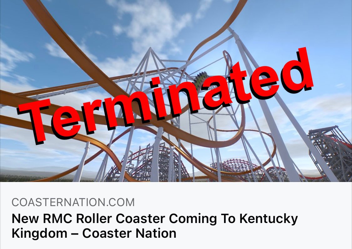 Coaster Nation It Appears The Rmc Raptor Project At Kentucky Kingdom Has Been Terminated See The Updates At The End Of This Article Details T Co Iwmzqtbgdg T Co Lo4jep1rgc Twitter