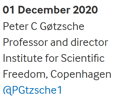 1/PPeter C Gøtzsche ( @PGtzsche1) wrote the article belowHe argues that COVID-19 isn't very lethal, + then draws some political conclusions.The article is poor."Is the infection fatality rate for COVID-19 worse than that for influenza?" https://www.bmj.com/content/371/bmj.m4509/rr