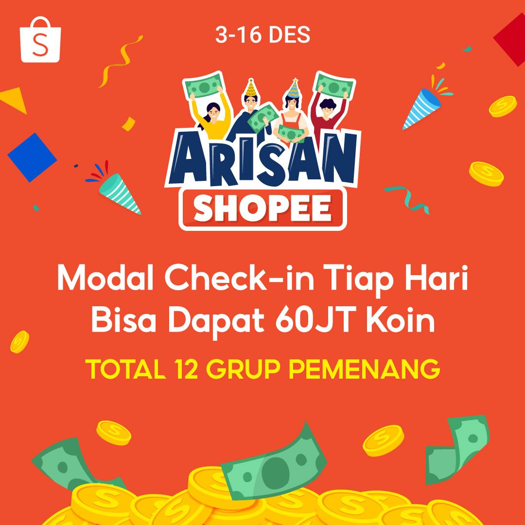 Shareen_Na's tweet photo. Check-in tiap hari dan menangkan 60JT Koin Shopee! Ayo main #ArisanShopee sekarang! https://t.co/frlHCUvqjm https://t.co/o8LmePtFYd