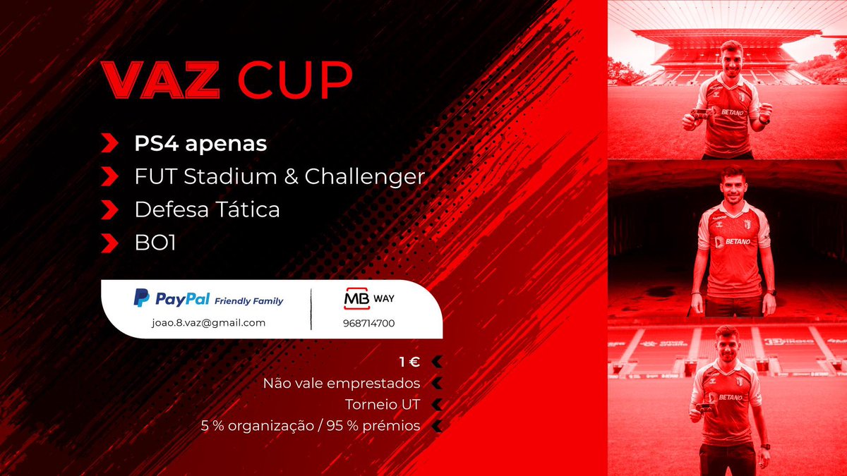 JVaz8_'s tweet photo. 👀
Estamos de volta! E com prémios! 💰
Quinta-feira pelas 21h 🕘
1€ de entrada 💰
Paypal ou Mbway e na DESCRIÇÃO colocar o vosso PSN ID!!!
Espero contar com vocês!
PS: Não vou jogar, só irei moderar o torneio e transmiti-lo em LIVE!
@SCBesports 🛡⚔️
RT appreciated 🤜🏽🤛🏽 https://t.co/hOcJSSZeO7