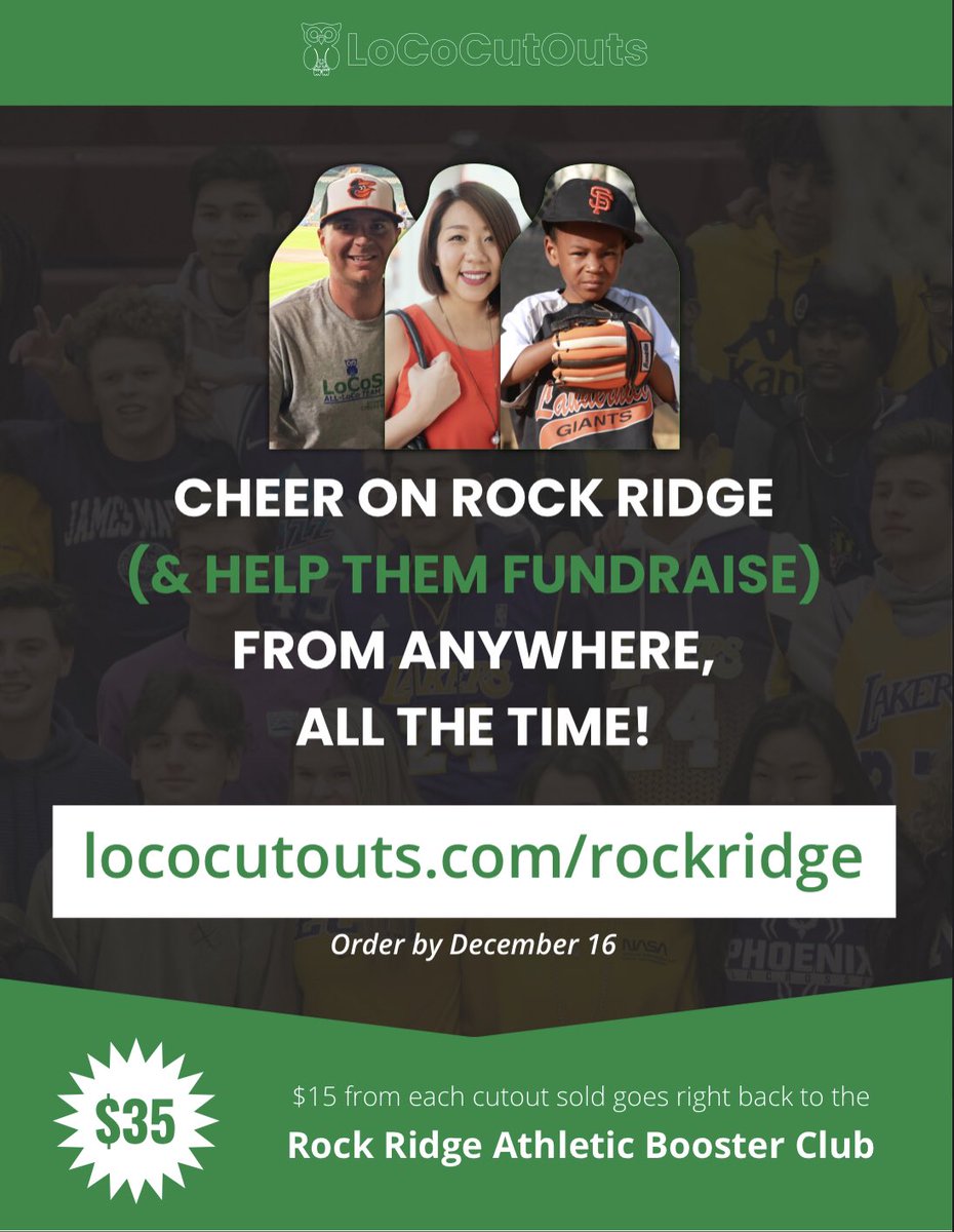 AthleticsRR's tweet photo. Want to support your favorite Phoenix athletes? We are working with LoCo Sports to provide your cutout in the stands while also raising money for the athletic programs at Rock Ridge. Order by December 16th to have your face in the stands for the first game this season! 🔥🔥🔥 https://t.co/M4VTf4uBfj