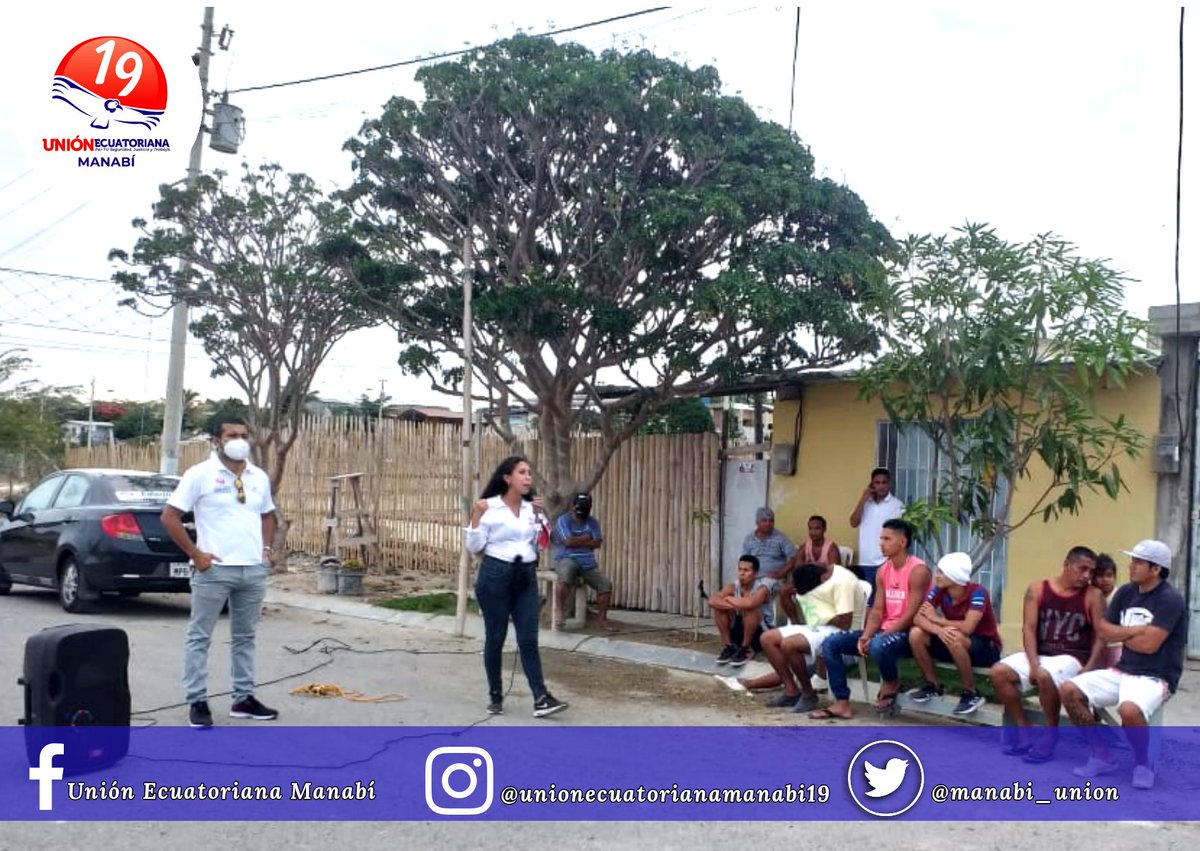 manabi_union's tweet photo. Seguimos recorriendo cada barrio de nuestro hermoso Cantón de Manta, está vez visitamos el sector de Urbirrios 2, en dónde compartimos varias propuestas para beneficios de todos. 

¡VOTA TODO 1️⃣9️⃣! 

#UniónEcuatorianaLista19 #Elecciones2021
#CandidatosaLaAsamblea #Manabí https://t.co/XjjXeaMCSy