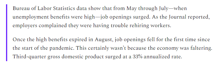 8/OK, so against all these papers, what evidence do Mulligan and Moore have to say that Pandemic UI killed jobs?They literally just look at job openings. They claim that job openings rose under Pandemic UI and fell afterward. And they think this proves their case...