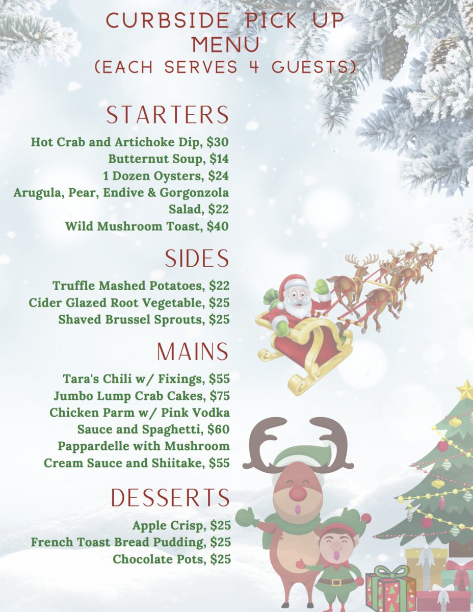 This Weeks Curbside &amp; Holiday Menu conta.cc/2VWq42m