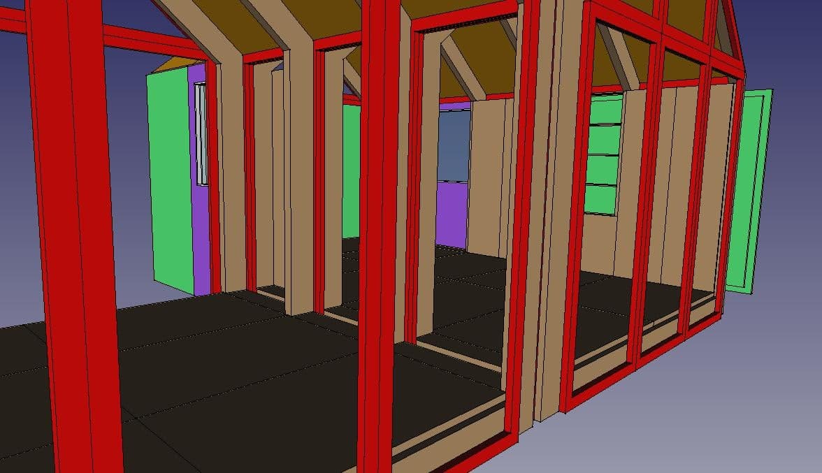 bitacovir's tweet photo. Work in progress modeled in #FreeCAD and a lot of inspiration from #wikihouse, #Wikilab Lego... #architecture #CrossLaminatedTimber https://t.co/AI46AeoI6f