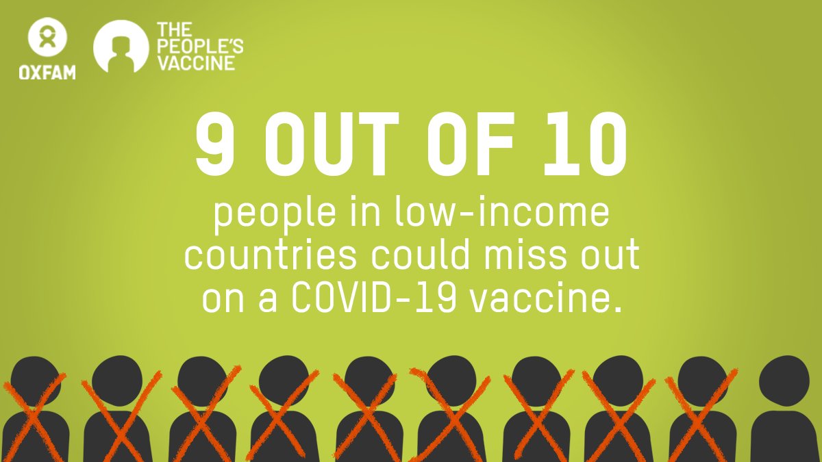 UPDATE: Rich countries representing just 14% of the world’s population have bought up OVER HALF of all  #COVID19 vaccines so far.Billions of people in the poorest countries could miss out on a  #PeoplesVaccine.Read more   https://oxf.am/3ovHEXp&nbsp;