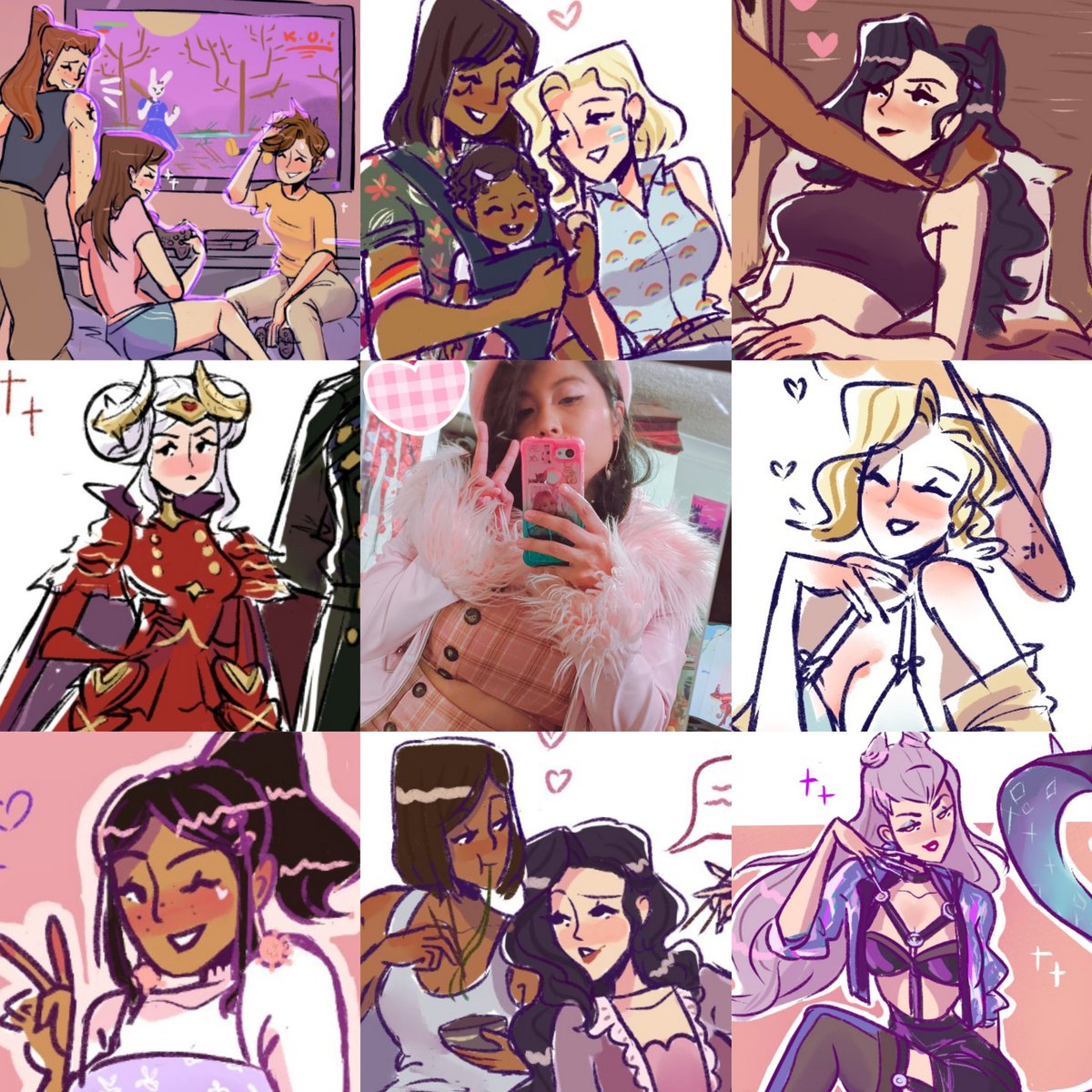 #artvsartist2020 all I draw are like same 3 things over and over in pinks and purples