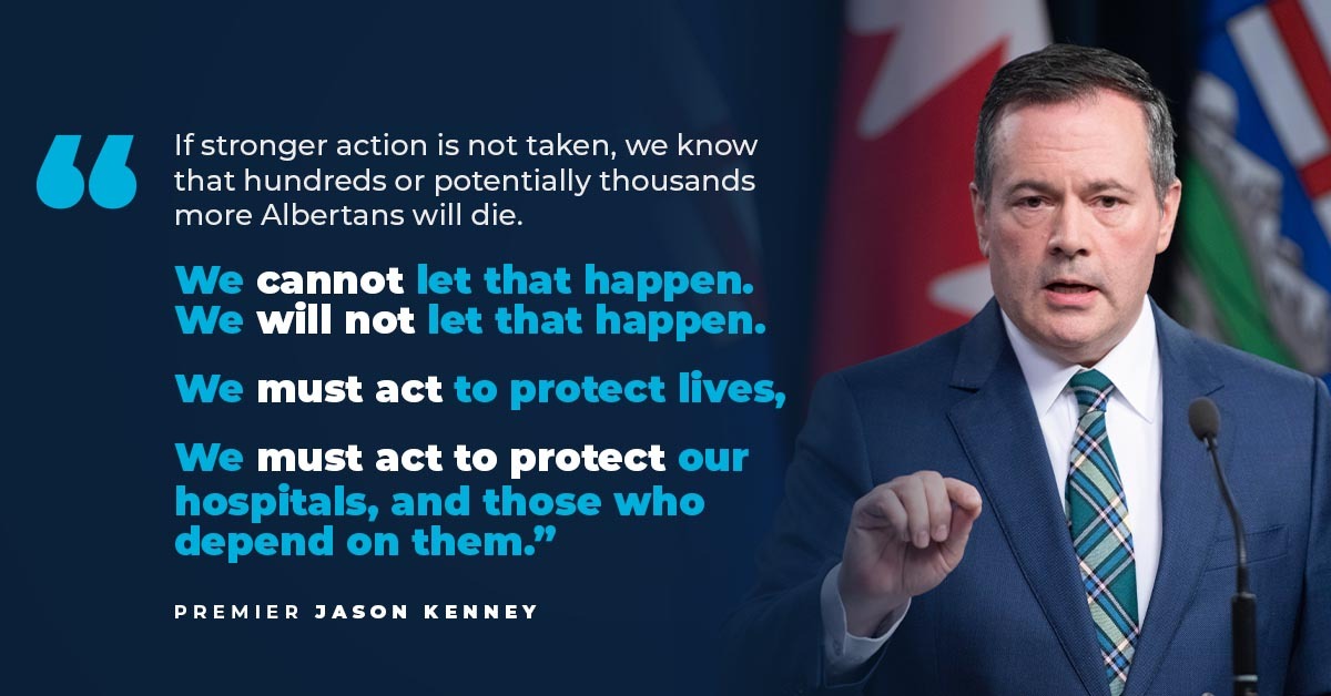 I did not get into public service to make these kinds of decisions. But they are absolutely needed to protect lives directly from COVID-19 & for thousands more, the healthcare they need to survive.I thank all Albertans for what they've done, and will do, to help stop the spread