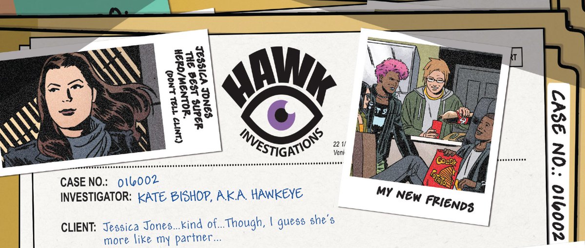 — eventually, kate ends up opening her own private investigations office called hawkeye investigations.
