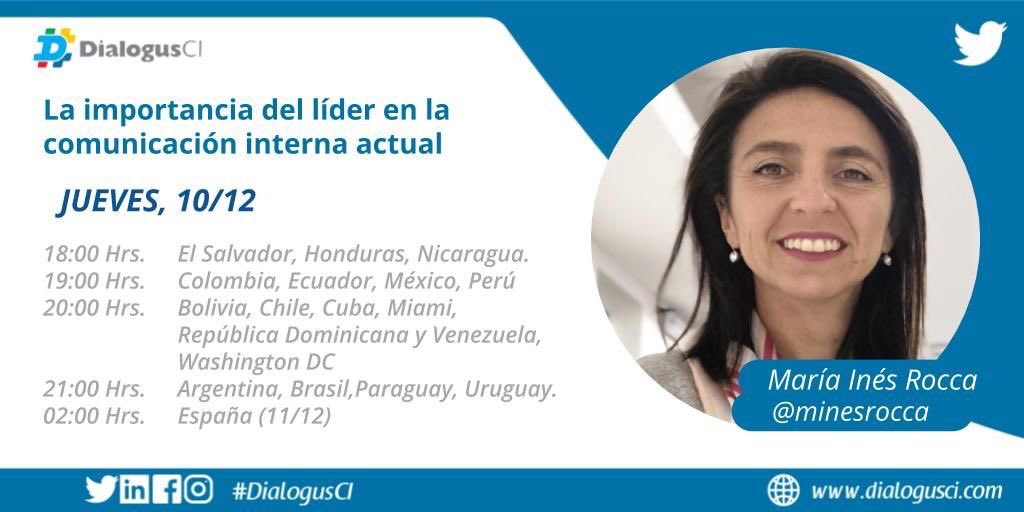 rgprofesional's tweet photo. Este jueves debatiremos sobre #liderazgo y #ComunicaciónInterna con la moderación de María Inés Rocca @minesrocca, desde #Uruguay

Te esperamos #DialogusCI https://t.co/yoFY5Nc8S7