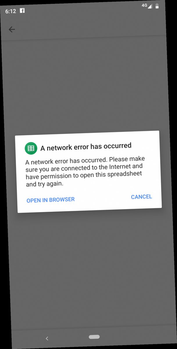cant download google sheet android / Twitter