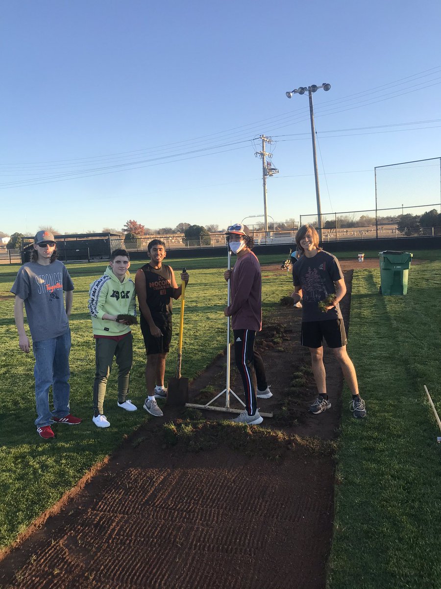 Nocona_baseball's tweet photo. S/O to our baseball off-season guys! Coming out after killing it in the weight room and working on OUR field. #outworkyou https://t.co/zeaQ5atpWN