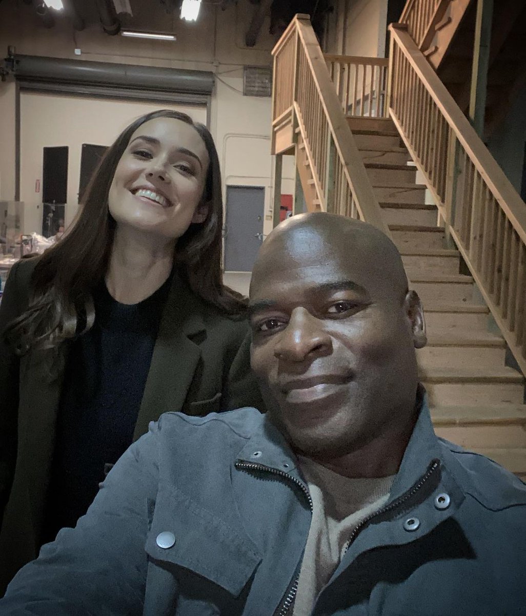 NBCBlacklist's tweet image. There's always good company on #TheBlacklist set. 📸: Megan Boone