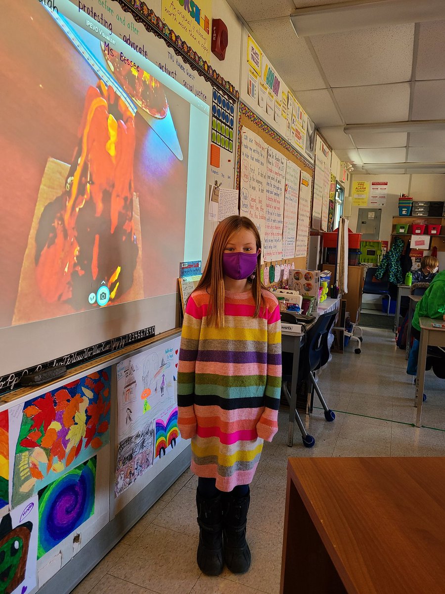 First learning team presented their volcanoes project for our grade 3 Forces unit in science. Yay for document cameras! <a href="/EthelGardinerPS/">EthelGardinerPS</a> <a href="/HaltonDSB/">HDSB</a> #teamworkmakesthedreamwork
#seatingplannedtoturncomputers #turnandtalk #spreadingouttopresent #wecandohardthings #collaboration