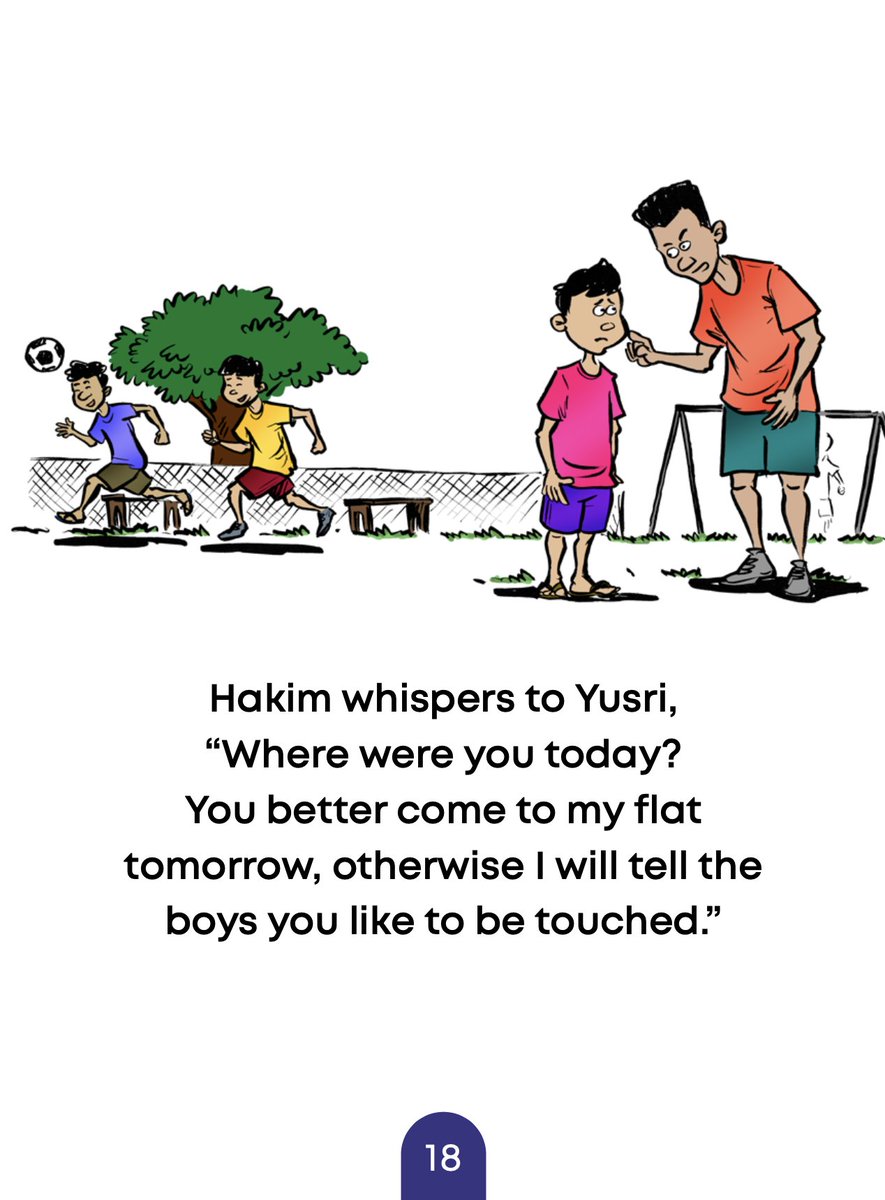Child sexual abuse (CSA) can happen to anyone. Boys who are abused are just as badly affected. Abusers are often known and trusted by victims. Do read and share 'Yusri and His Secret' to learn about CSA and the steps you can take to seek help. #YusriAndHisSecret  #StopCSA