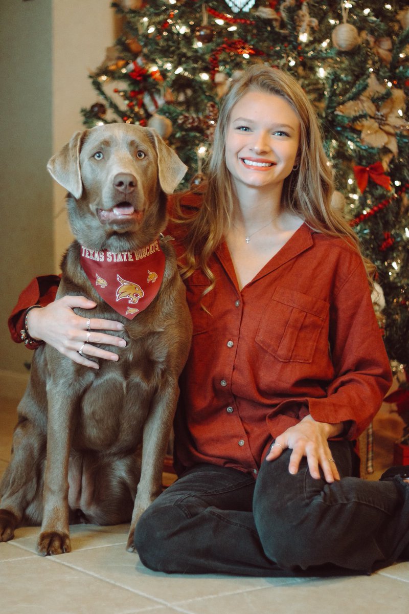 I can’t believe the 1st semester is coming to an end. I’m very proud of my Bobcat! Cali and Shelby can’t wait for you to be home.
