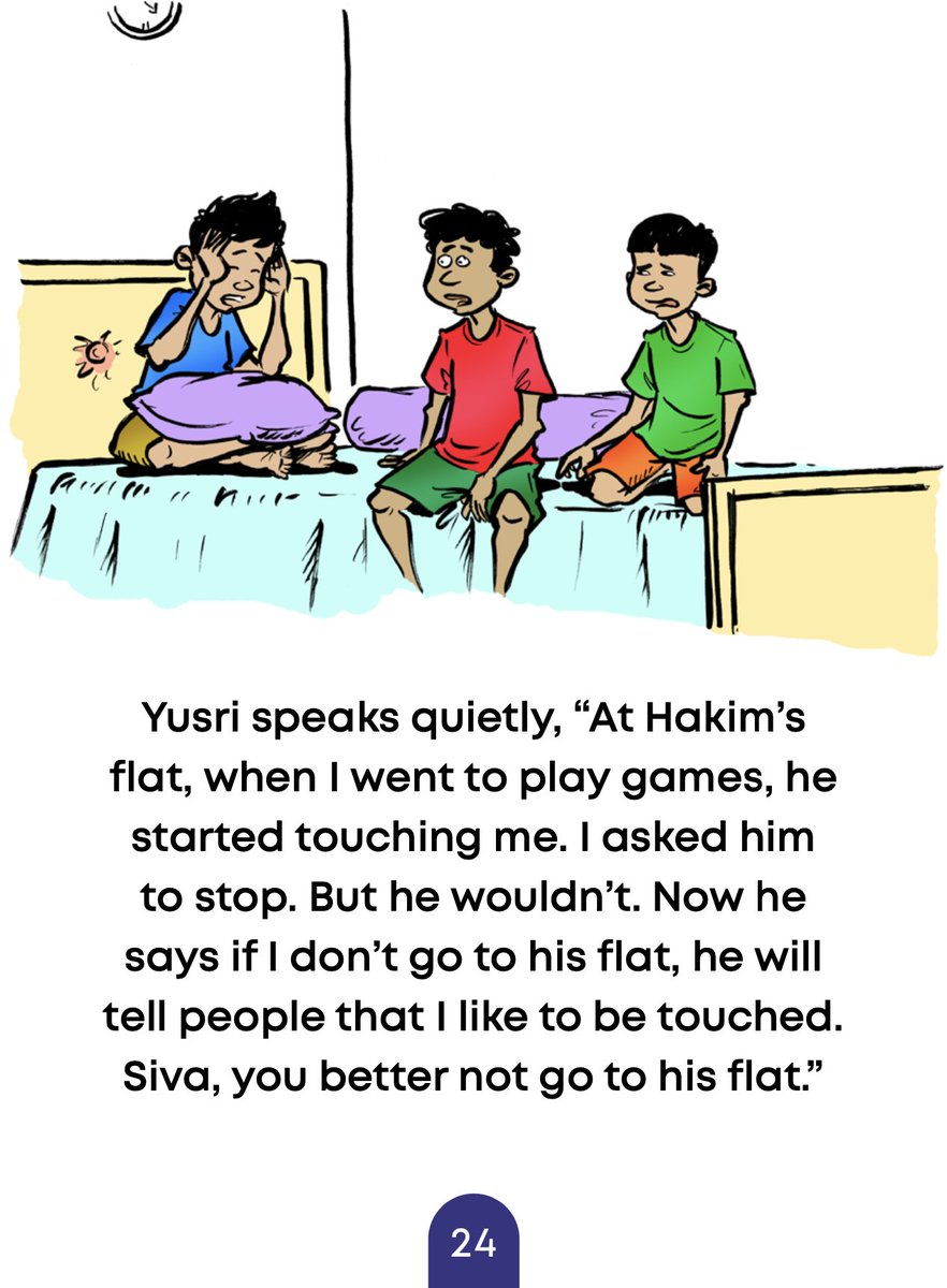 Child sexual abuse (CSA) can happen to anyone. Boys who are abused are just as badly affected. Abusers are often known and trusted by victims. Do read and share 'Yusri and His Secret' to learn about CSA and the steps you can take to seek help. #YusriAndHisSecret  #StopCSA