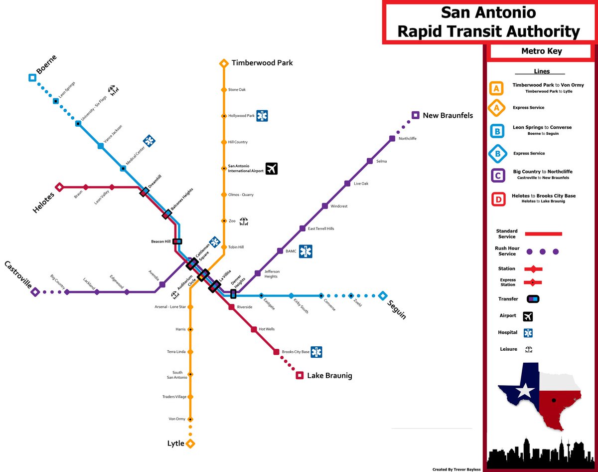 oscarmphoto's tweet photo. Saw this San Antonio rail proposal on reddit and I wanted to cry cause this will never be a reality. https://t.co/Rh7Pdm6XFe