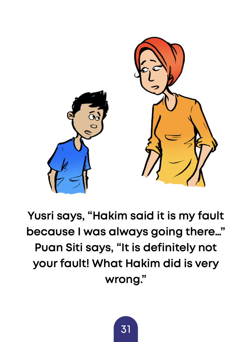 Child sexual abuse (CSA) can happen to anyone. Boys who are abused are just as badly affected. Abusers are often known and trusted by victims. Do read and share 'Yusri and His Secret' to learn about CSA and the steps you can take to seek help. #YusriAndHisSecret  #StopCSA