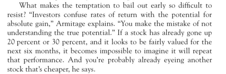 Why investors sell too soon (9/n)