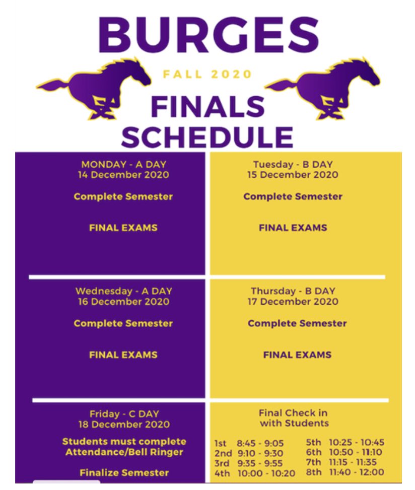 AdrianahHerrera's tweet photo. We’re in the home stretch Burges Mustangs!  Make it count #burges_mustang #oneburges #homestretch #longestvirtualsemesterever #pleaseletitend https://t.co/fGejeM9Lro