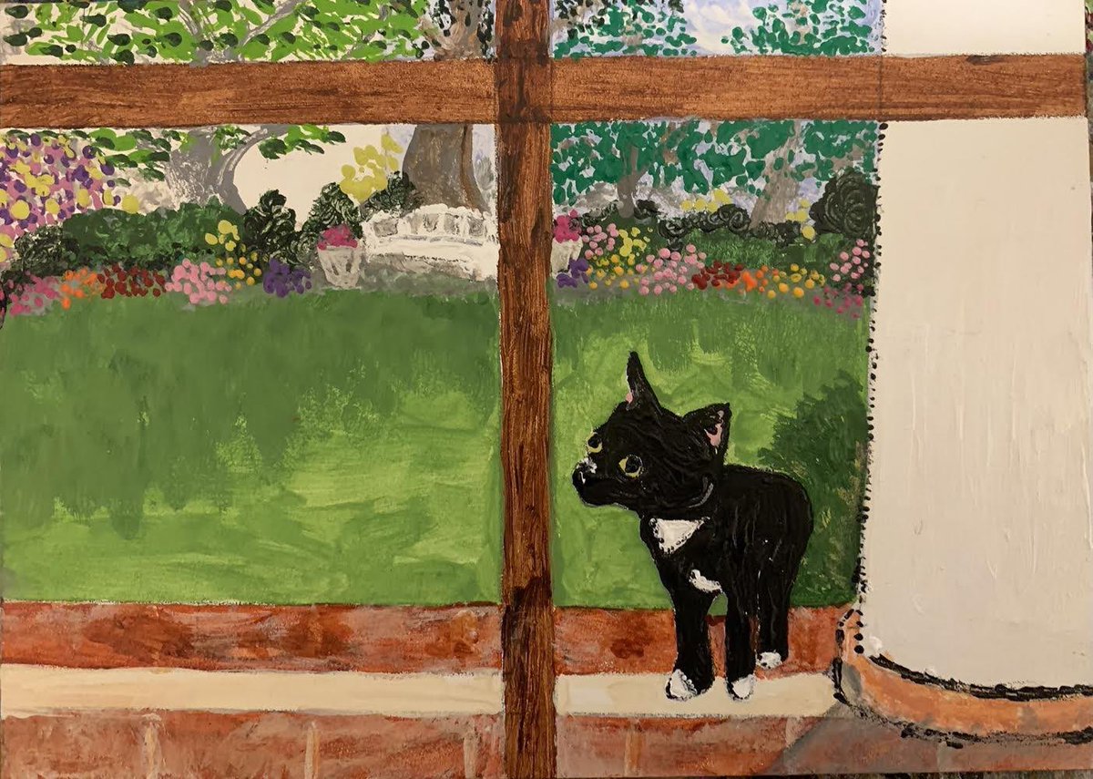 TheOvalPawffice's tweet photo. 🐾Paxcuse me! Winston First Grandcat Biden here. I know everyone is losing their minds over the DOTUS poem and latest paws release, but I have been - for the first time ever - painted like a muse that I am by @erikableiberg. Yet, no love for me. This is #discatmination. #GCOTUS🐈⬛ https://t.co/t3aApMRjeu